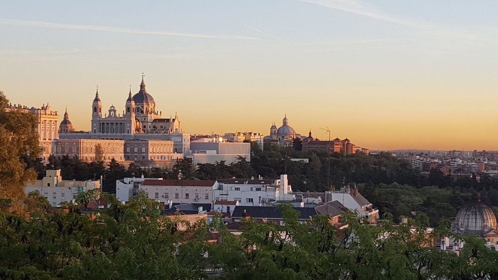 Tempel von Debod Madrid Sehenswürdigkeit Aussicht