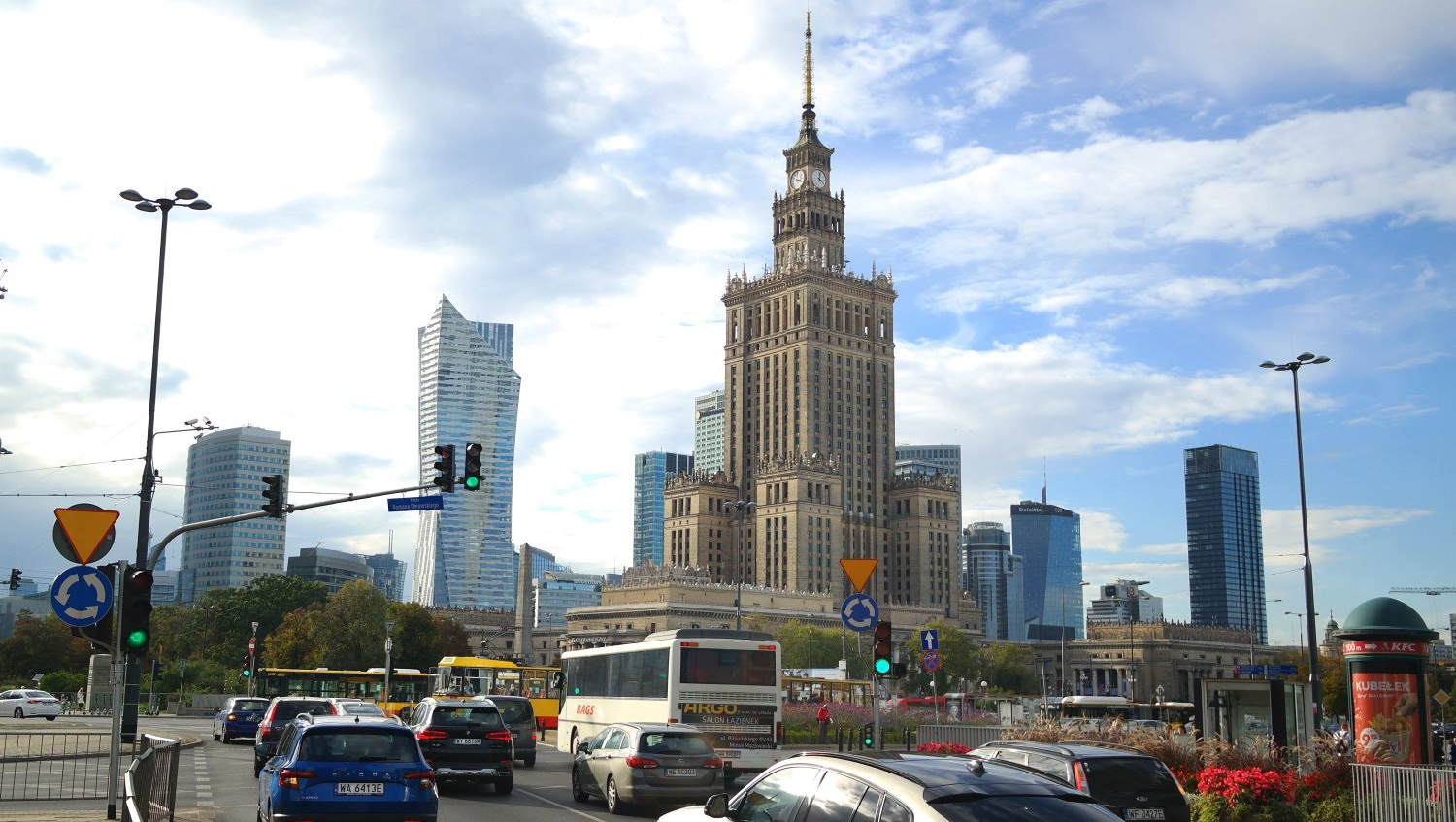 Sehenswürdigkeit Warschau. Zentrum.Der Kultur- und Wissenschaftspalast