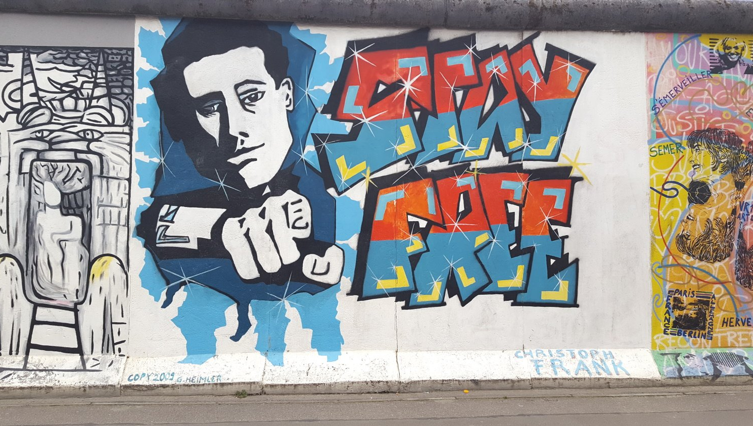 Berliner Mauer. East Side Gallery.Stay free