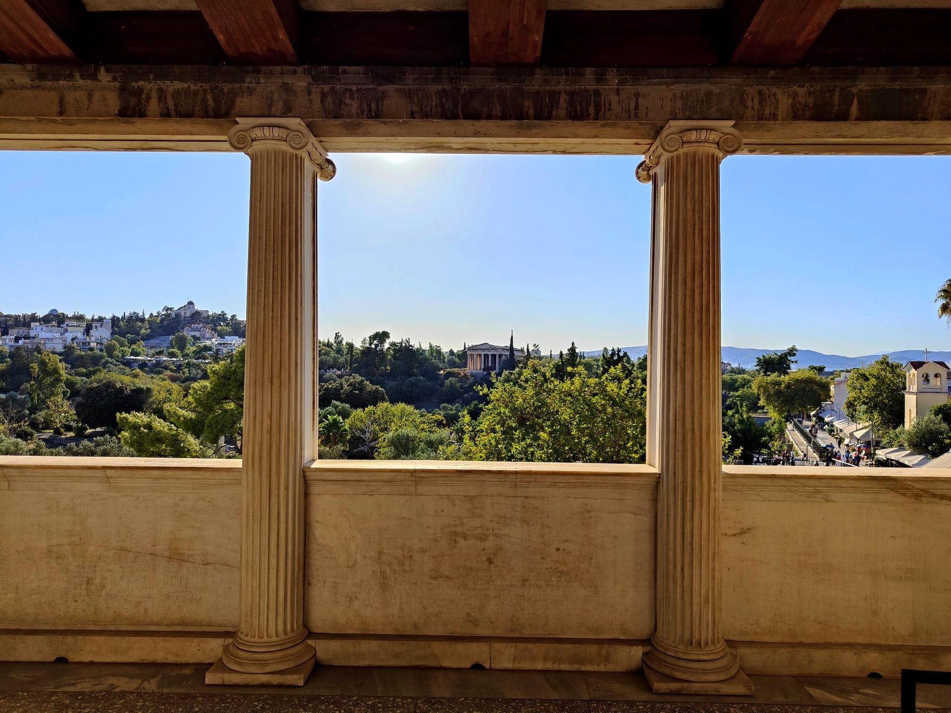 Blick auf den Hephaistostempel in Athen