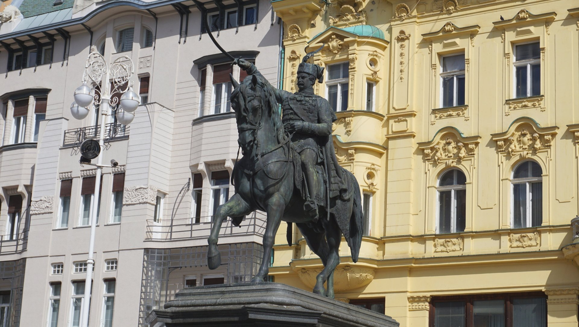 Der drohende Säbel des Banus Jelačić in Zagreb