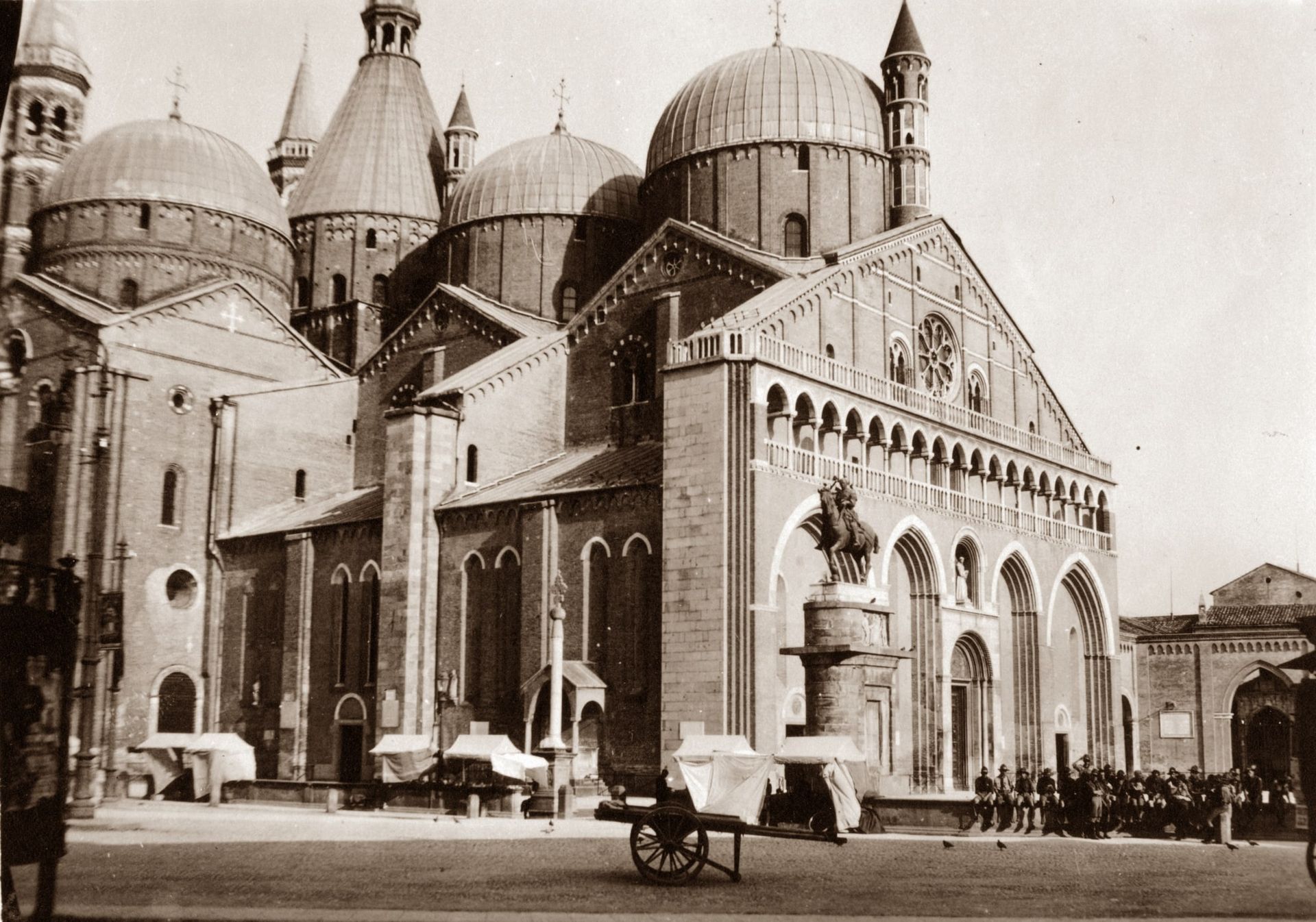 A large brick building with a dome on top of it