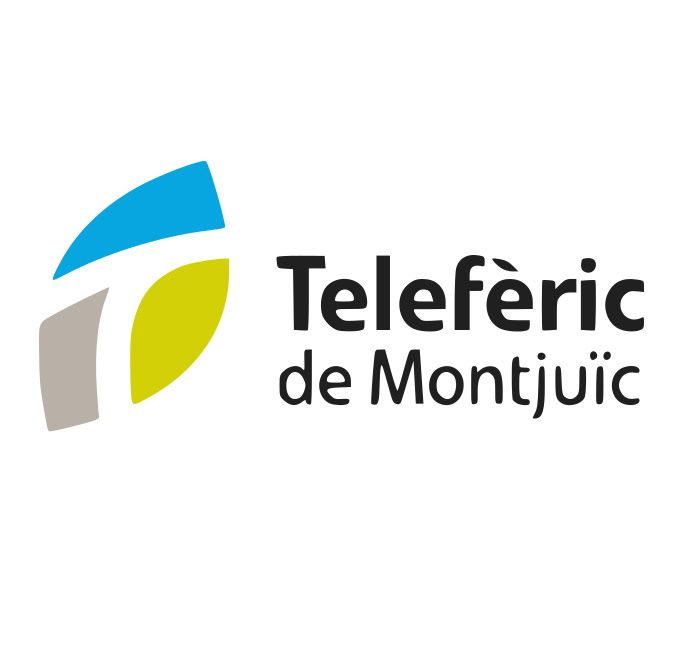 Ein Logo für die Montjuic-Seilbahn wird angezeigt