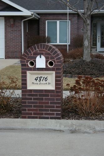 New brick mailbox design - custom brick mailbox masonry in Columbus, NE
