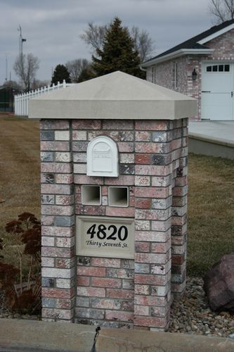 Light brick mailbox - high end brick mailboxes in Columbus, NE