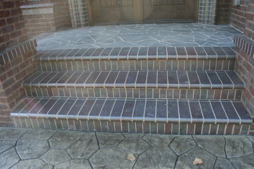 Custom brick and stone steps - Brick stair construction in Columbus, NE