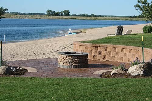 Custom brick and stone outdoor living space - custom brick and stonework in Columbus, NE