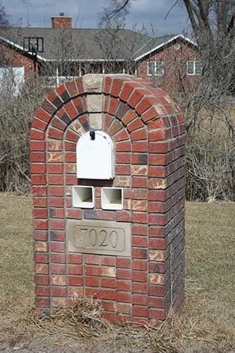 residential brick mailbox - residential masonry in Columbus, NE