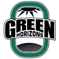 Green Horizons logo with black text on green oval, depicting a sun and field.