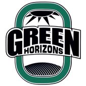 Green Horizons logo: green-framed window with sun, black text "GREEN HORIZONS" over a field.