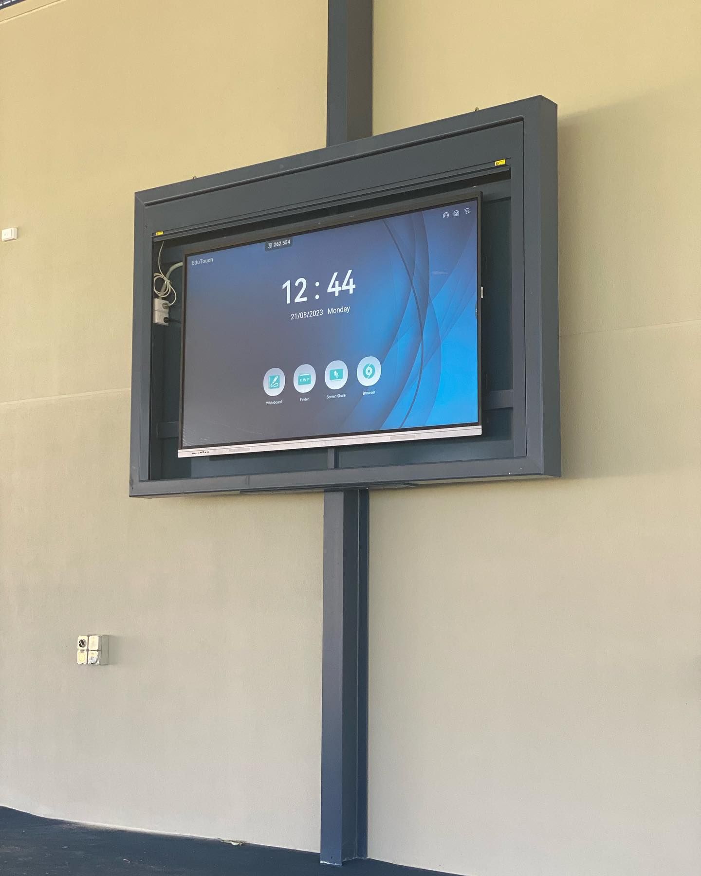 A Large Flat Screen Tv Is Mounted On A Wall  — Waltlec Industries In Garbutt, QLD