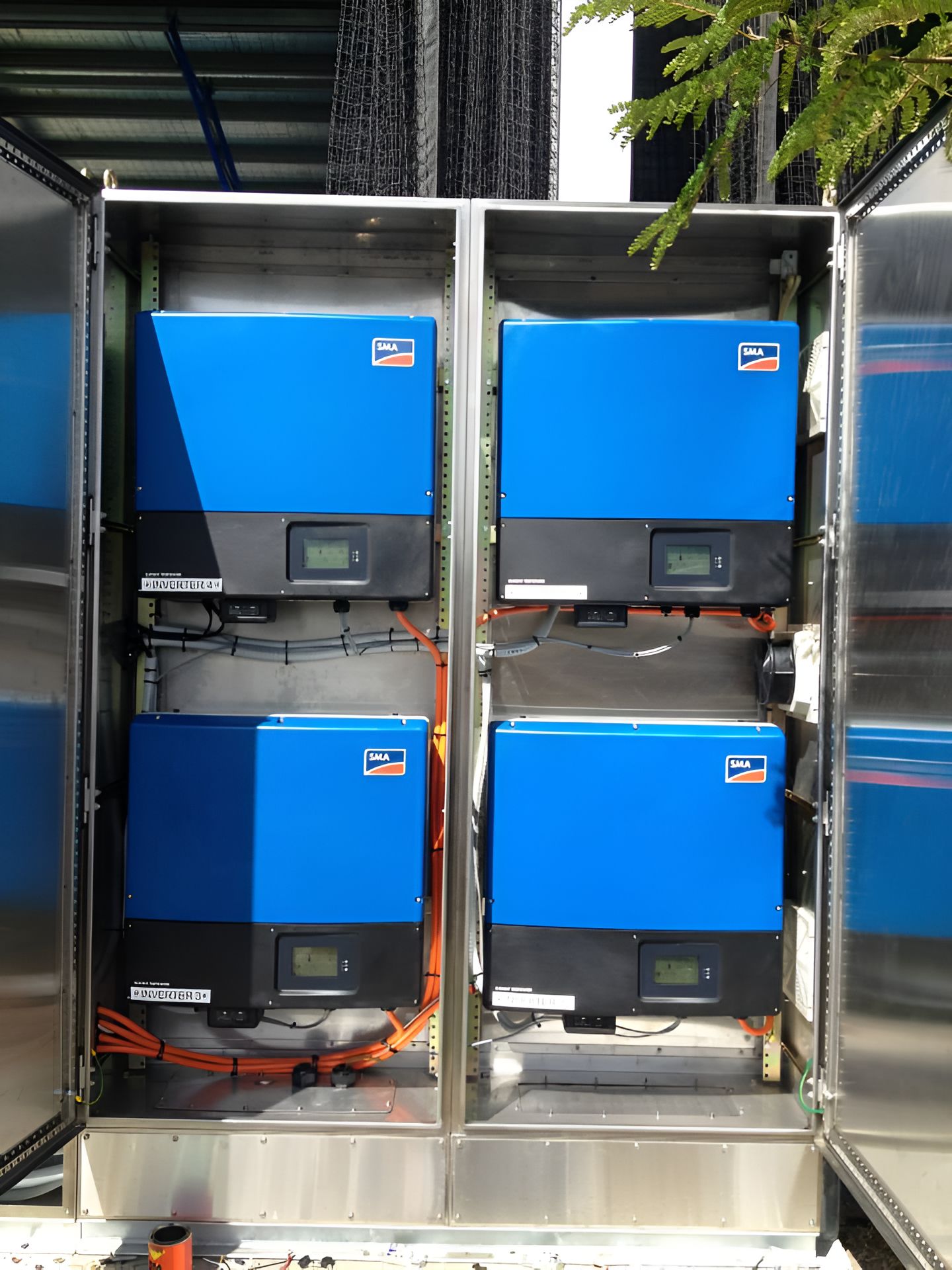 A Stainless Steel Box With A Row Of Solar Panels Inside Of It — Waltlec Industries In Garbutt, QLD