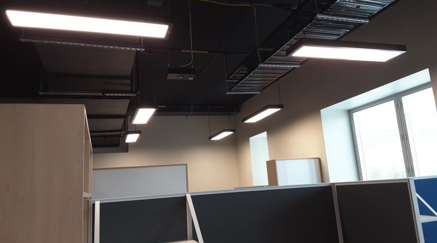 A Room with A Lot of Lights Hanging from The Ceiling — Waltlec Industries In Garbutt, QLD