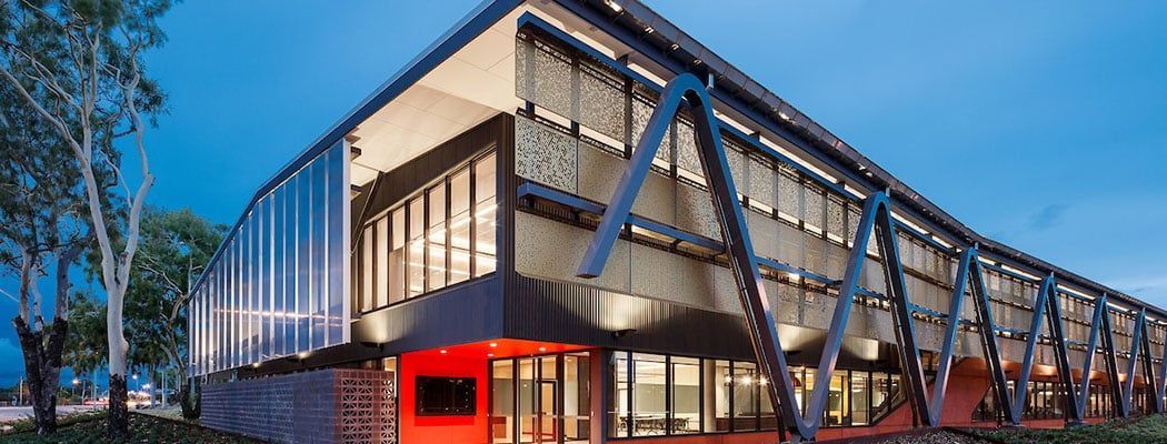 An Artist 's Impression of A Large Building with A Red Door — Waltlec Industries In Garbutt, QLD
