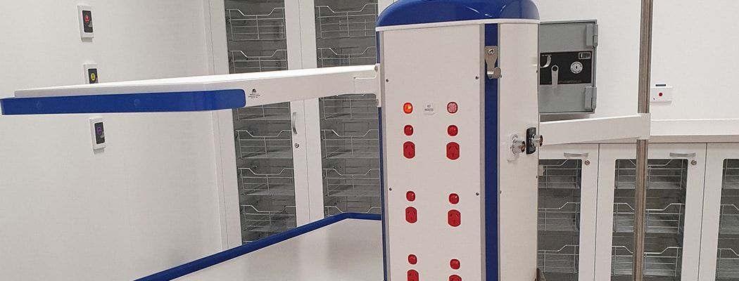 A White and Blue Machine Is Sitting in A Room — Waltlec Industries In Garbutt, QLD