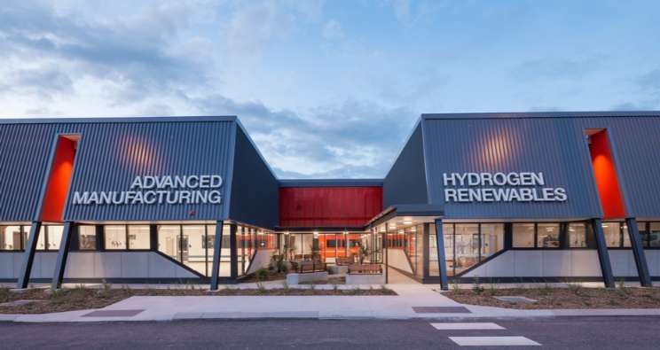 A Large Building with A Lot of Windows and A Sign that Says Advanced Manufacturing — Waltlec Industries In Garbutt, QLD