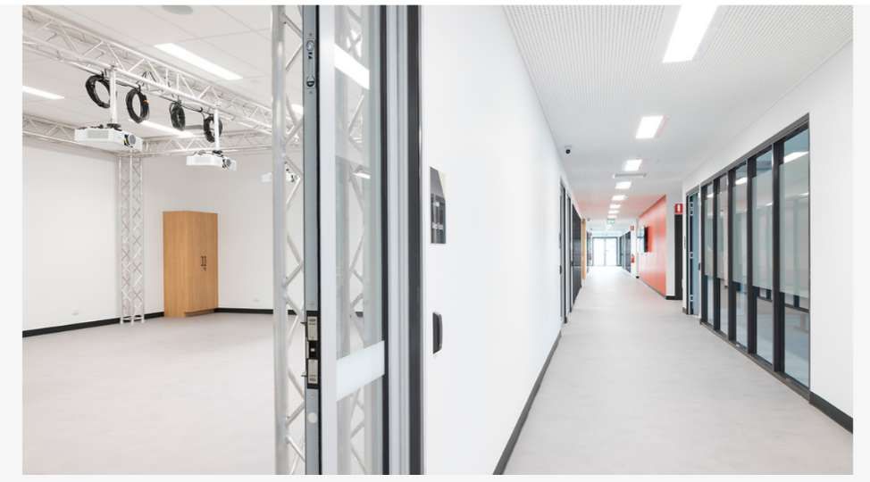 Two Pictures of A Hallway in A Building — Waltlec Industries In Garbutt, QLD
