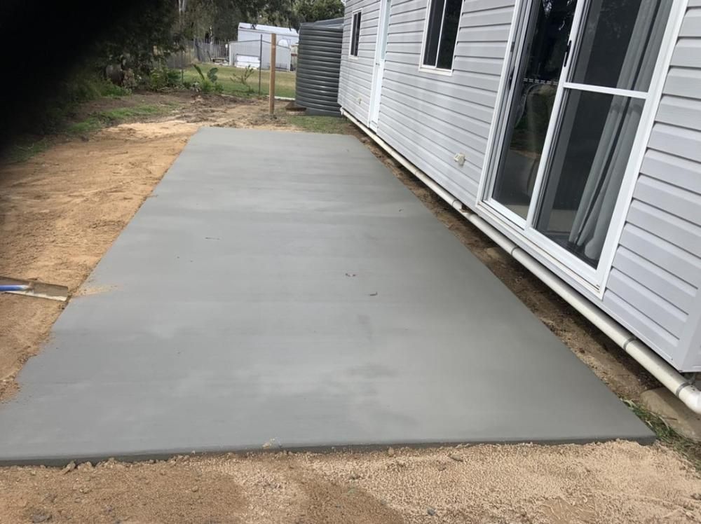 Side of the House with New Concrete Slab — Pedro's Concreting in Pittsworth, QLD