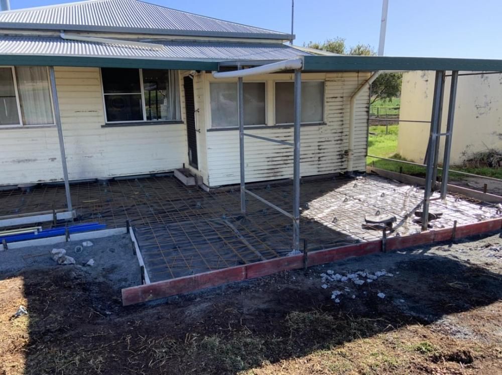 Front of a House Being Prepared for Concrete Slab Pouring — Pedro's Concreting in Pittsworth, QLD