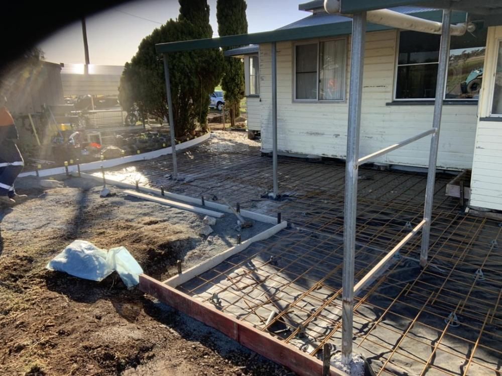 Concrete Walkway Pouring in Progress — Pedro's Concreting in Pittsworth, QLD