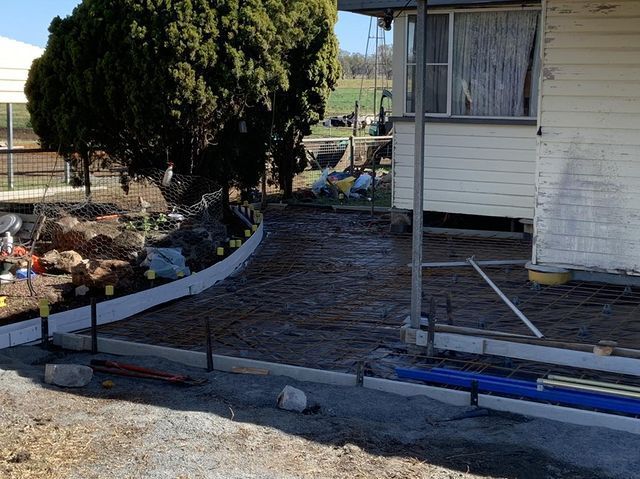 Side of the House Being Poured with Concrete — Pedro's Concreting in Pittsworth, QLD