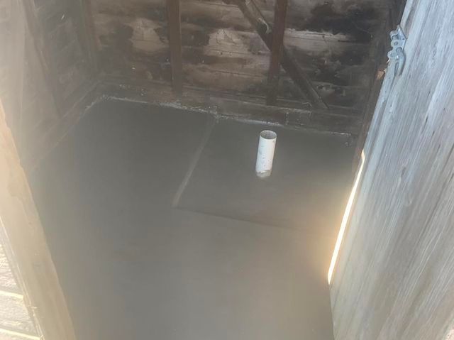 Small Shed Being Poured with Concrete — Pedro's Concreting in Millmerran, QLD
