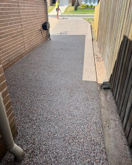 Concrete Driveway at the Side of the House — Pedro's Concreting in Pittsworth, QLD
