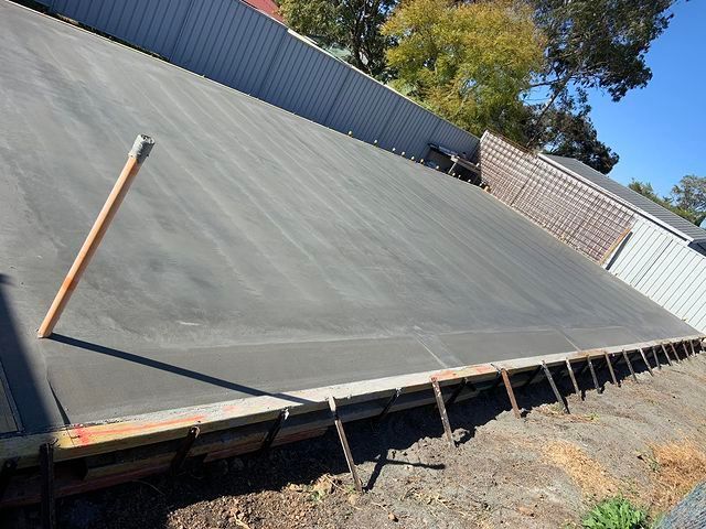 Driveway Slab Being Built With Fencing Surrounded — Pedro's Concreting in Goondiwindi, QLD
