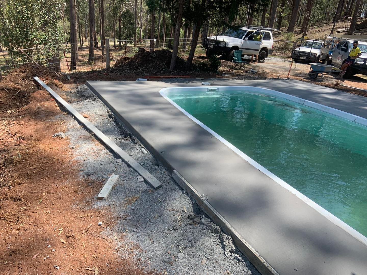 A Swimming Pool is Being Built in the Middle of a Forest — Pedro's Concreting in Pittsworth, QLD