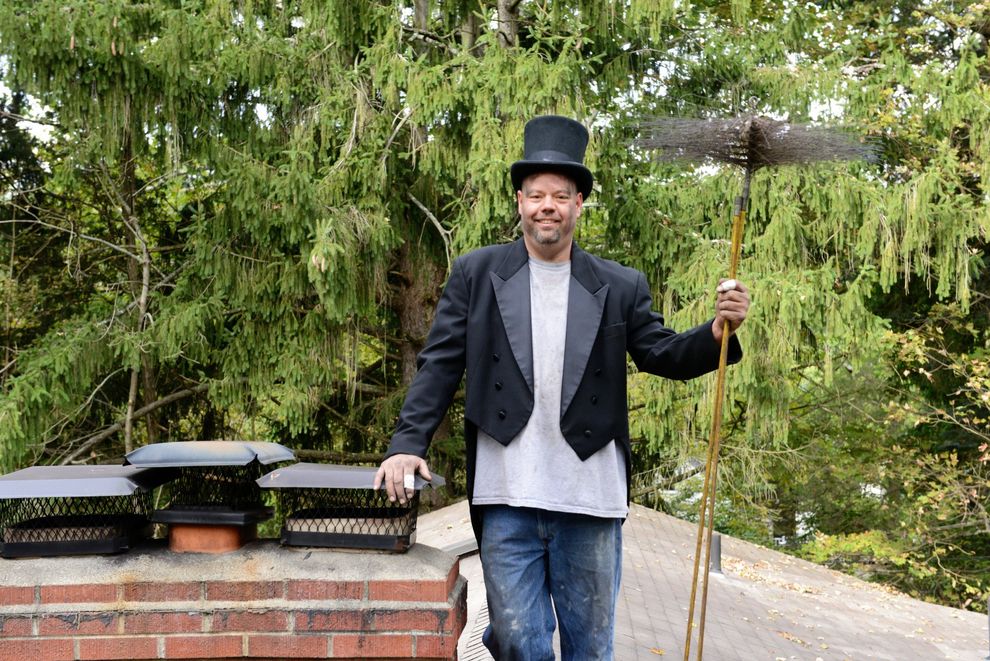 a chimney sweep cleans fireplaces in Granville, OH