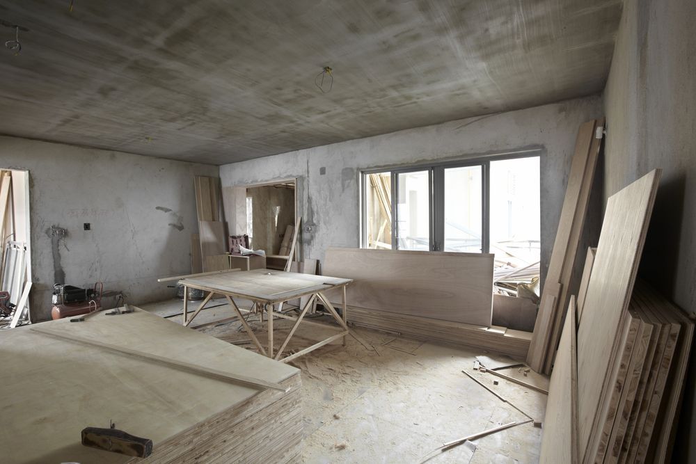 A Unfinished Interior of a Room, Concrete Walls and Ceiling — Country To Coast Building Contractors In Gympie, QLD