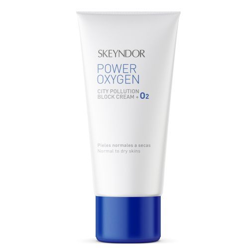 Un tubo de crema en gel bloqueador de contaminación de la ciudad de oxígeno skeyndor power.
