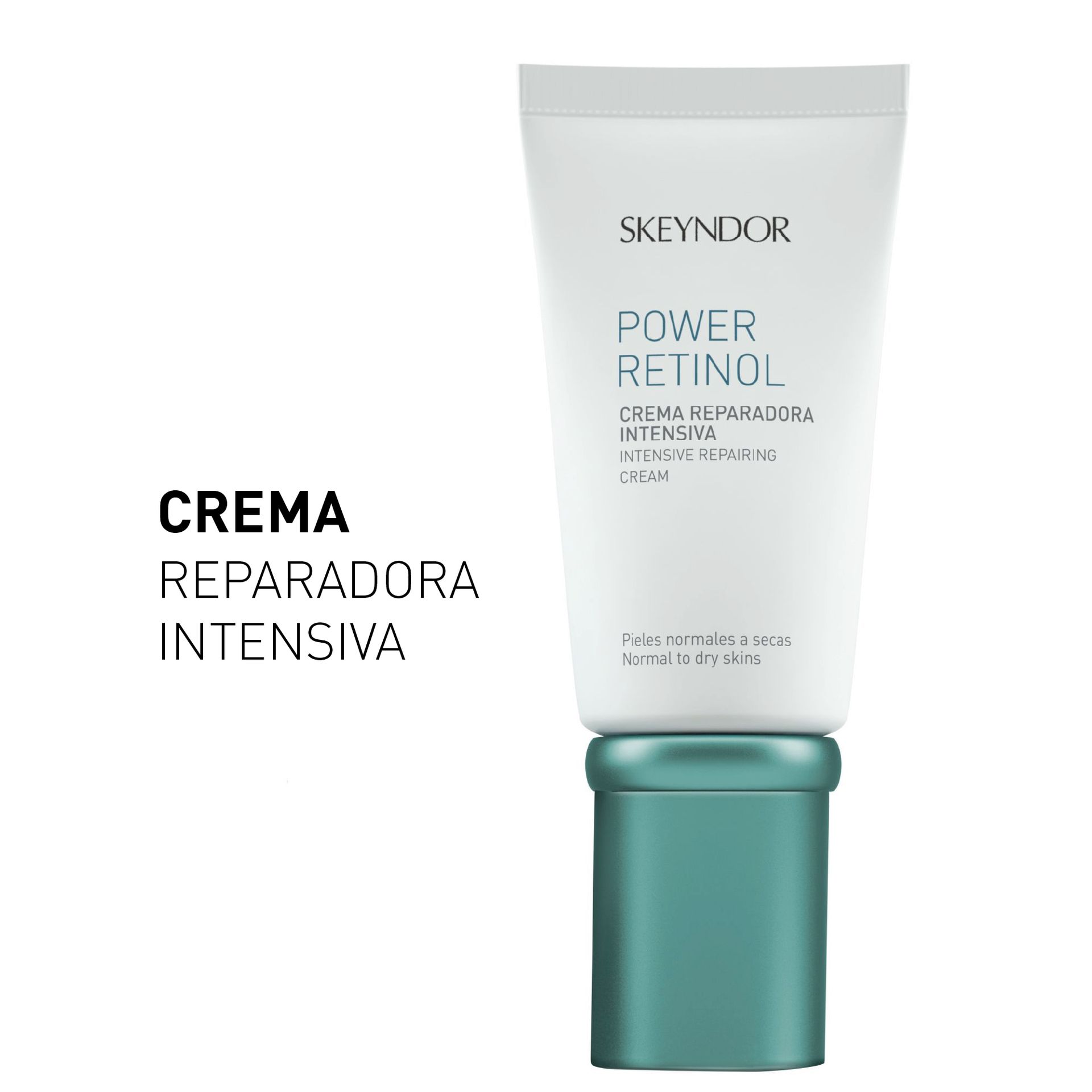 Una botella azul de oxígeno energético de skeyndor.