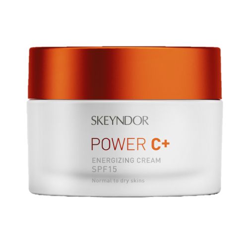 un tarro de skeyndor power c + crema energizante spf 15