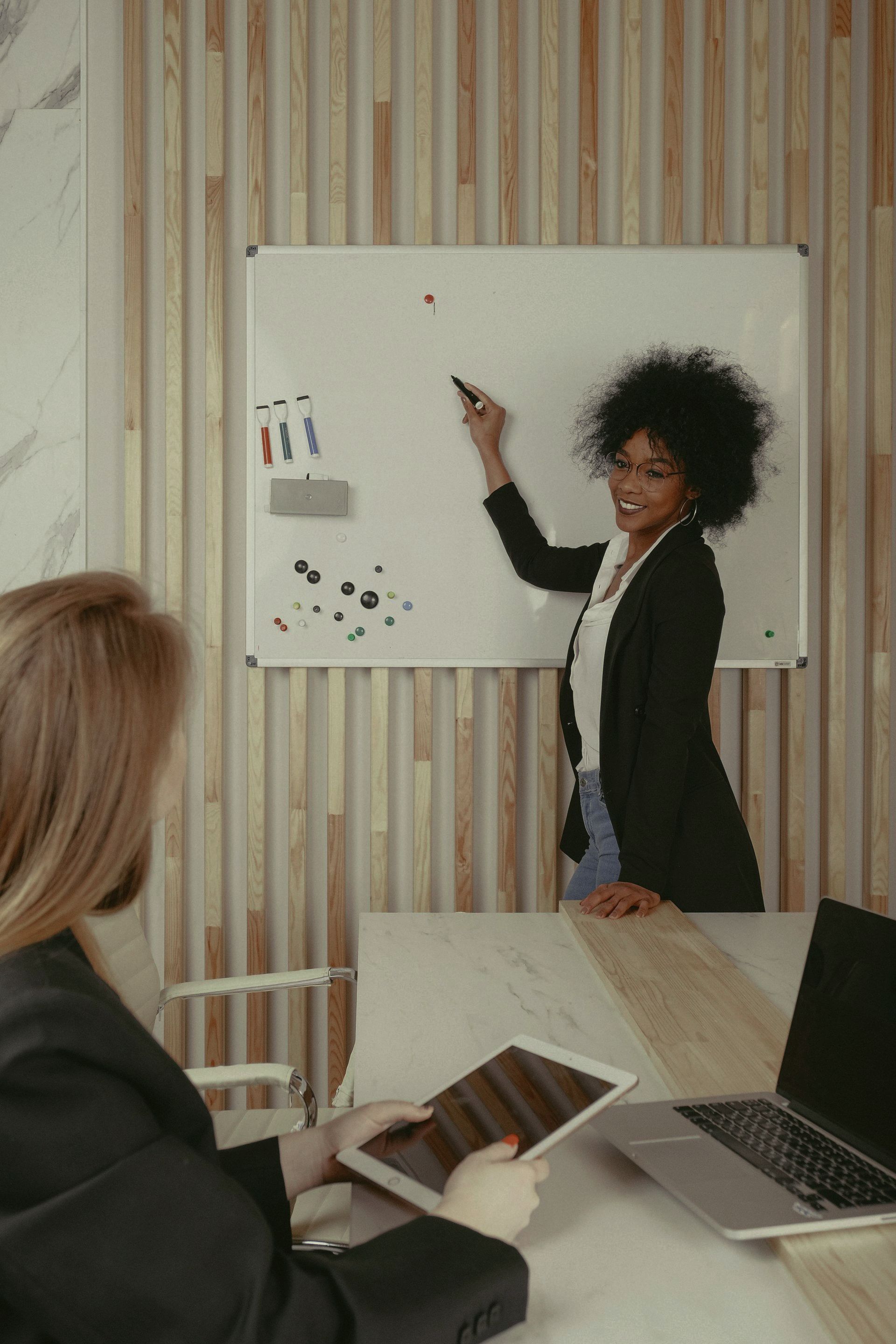 Small business CFO in action.