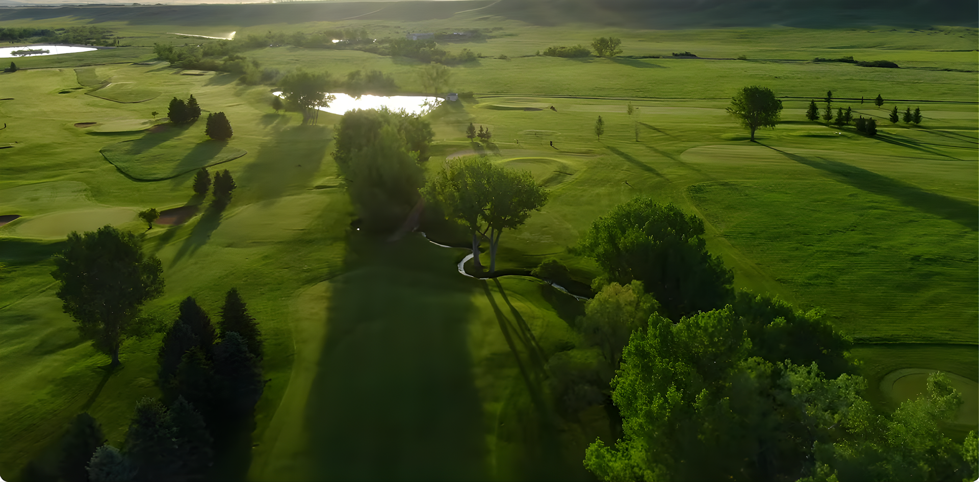 Aerial view of Casper Country Club golf course in Casper Wyoming