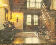 Newspaper cutting of work we did on oak staircase & hallway stripped & French polished for member of Sheffield rock band Def Leppard