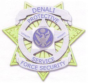 A badge for denali protective service force security