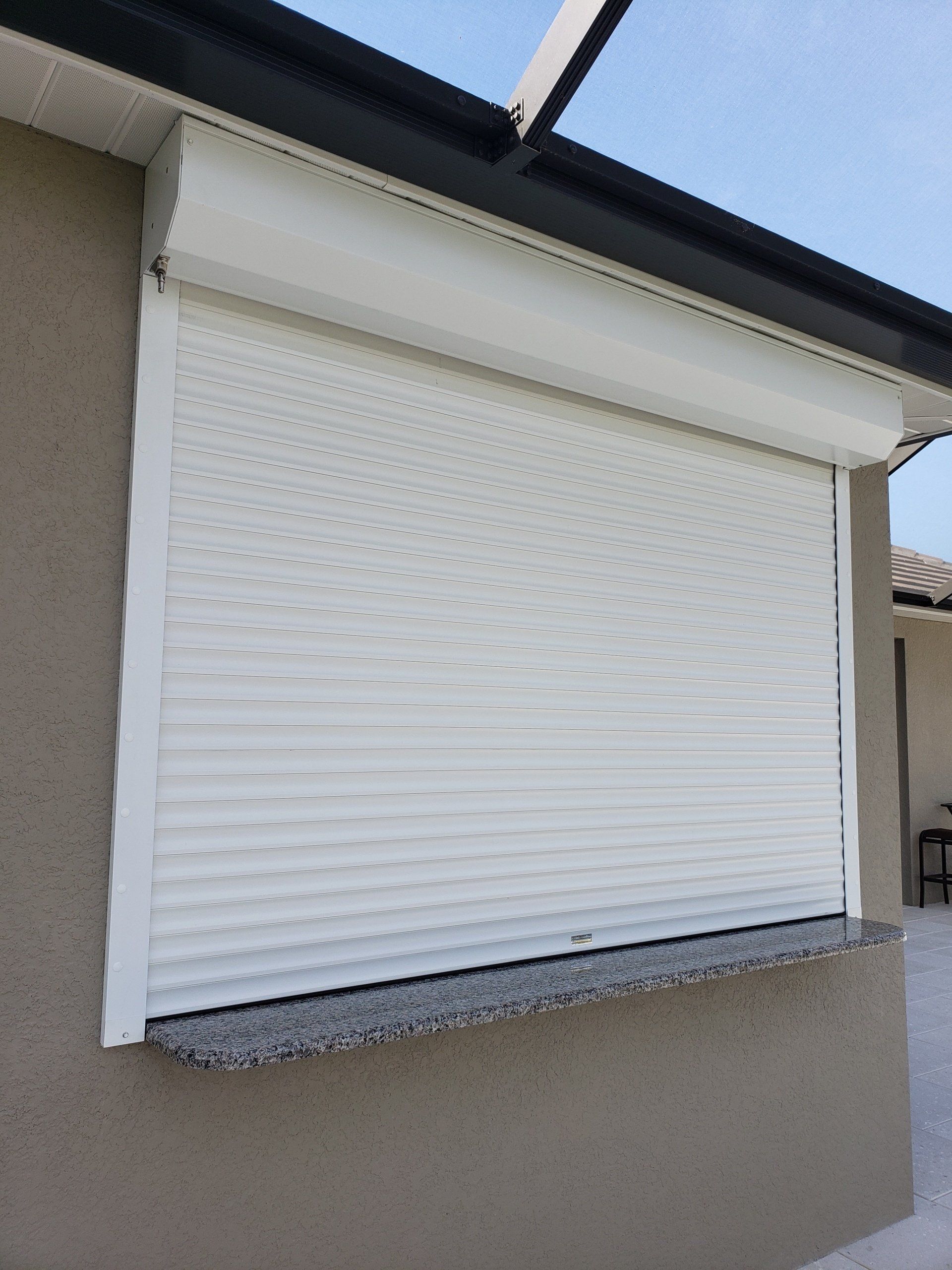 Rolled Down Window Shutter — Reliable Shutter Co., Inc. — Venice, Florida