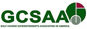 Logo for the Golf Course Superintendents Association of America: green letters GCSAA with a circle graphic