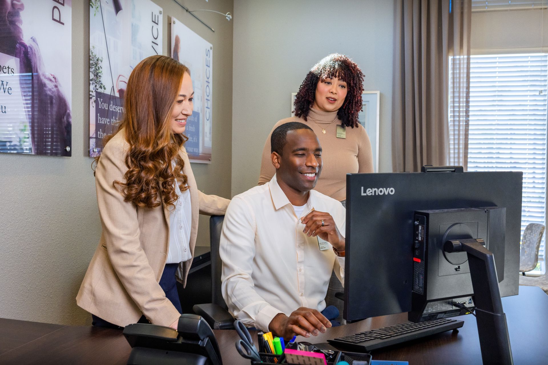 A group of friends at the vineyard.