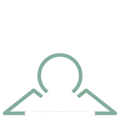 Green stylized mountain range with sun rising above.