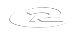 Grey logo with stylized letters 