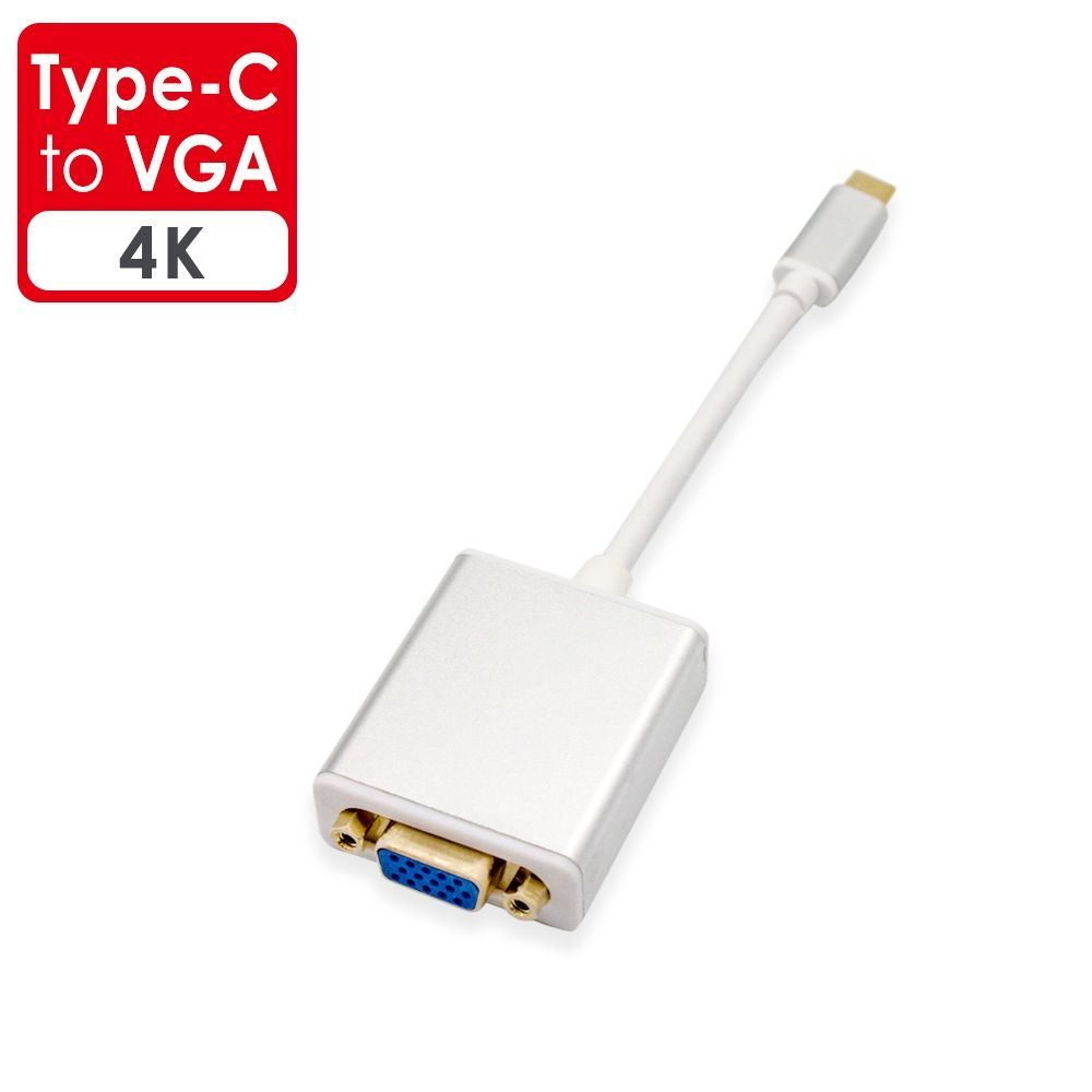 【atake】Type-C轉VGA轉接器 支援4Kx2K 60Hz HDCP