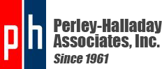 The logo for perley-halladay associates , inc. since 1961.