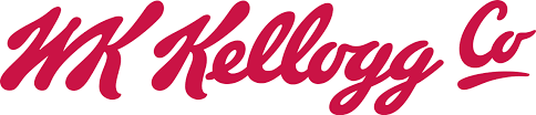 The logo for the kellogg company is red on a white background.