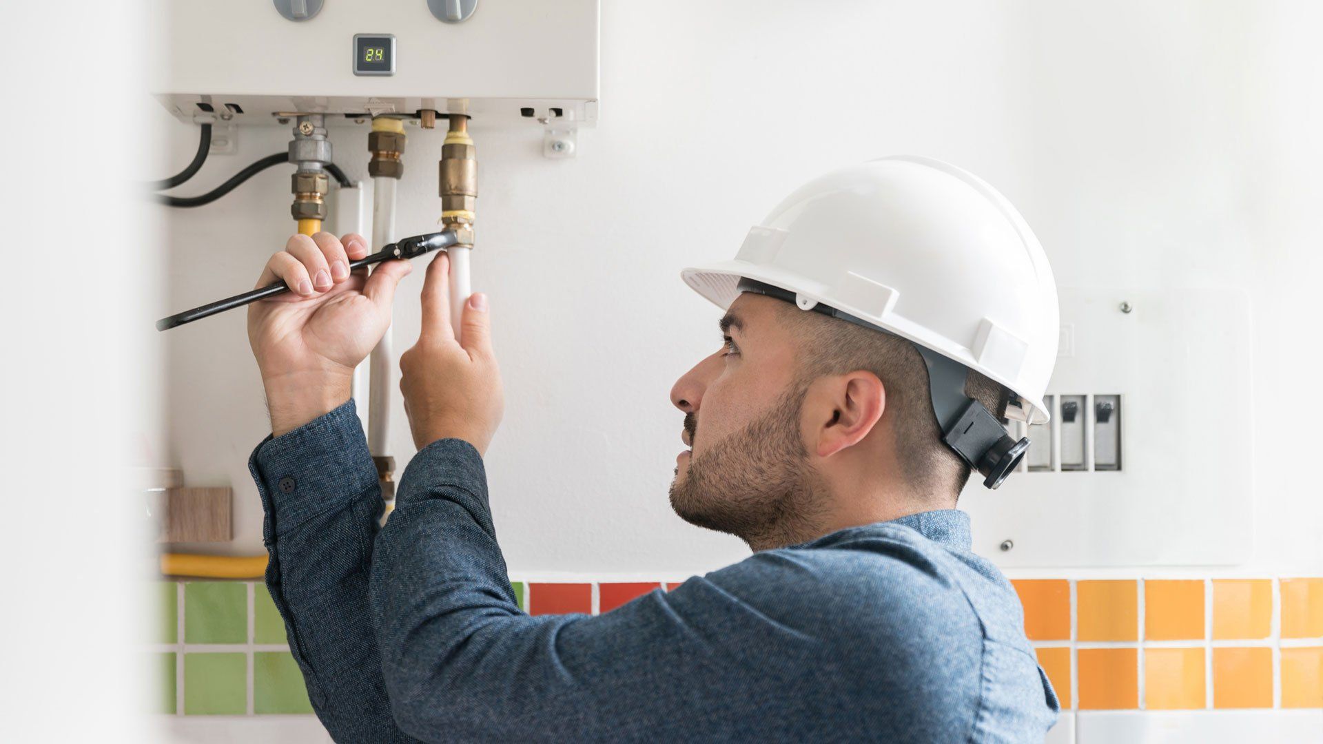 Plumber Installing Gas Line — Bartlesville, OK — Mason's Plumbing