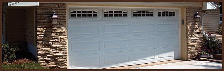 White Economy Garage Door — Overhead Doors Service in Fresno, CA