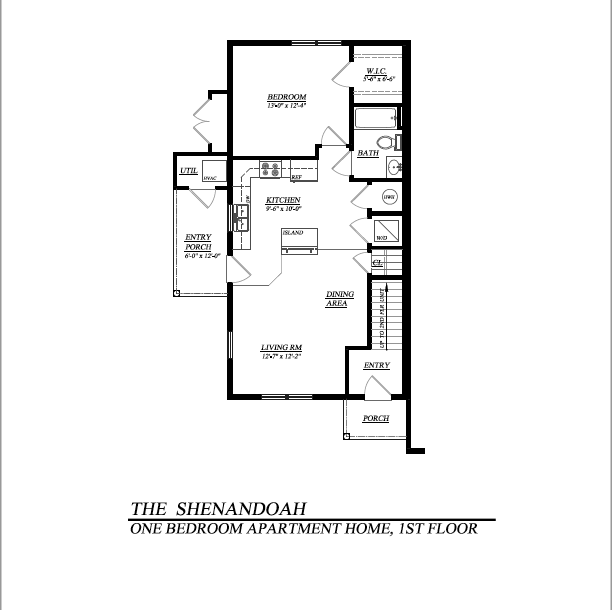 Shenandoah 2nd-floor 1-bedroom