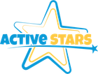 A blue and yellow logo for active stars